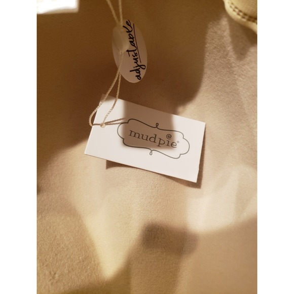 New Mud Pie Women's Fedora Hat Cream Felt, Leopard Band Western Style Adjustable - Picture 7 of 7